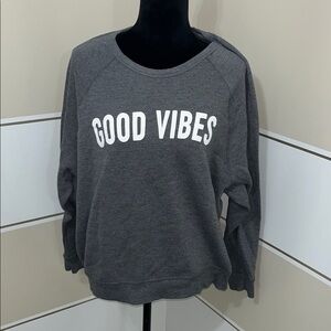 Grayson Threads Gray 'Good Vibes' Sweatshirt